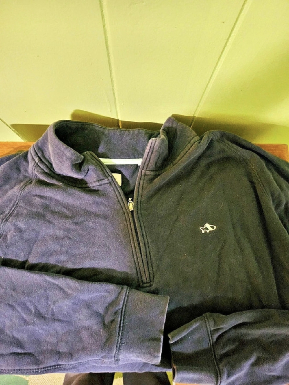 Fish Hippie Quarter-Zip Jacket Navy Blue
